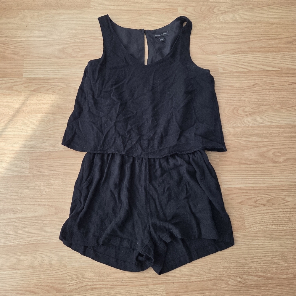 BANANA REPUBLIC Black Sleeveless Romper
